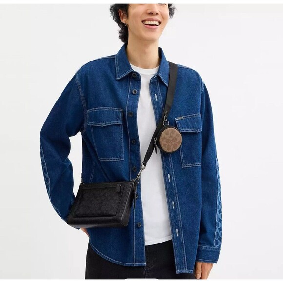 Coach C5598 3 In 1 Holden Crossbody In Signature Canvas With Coin Case NWT $430 - Picture 11 of 11